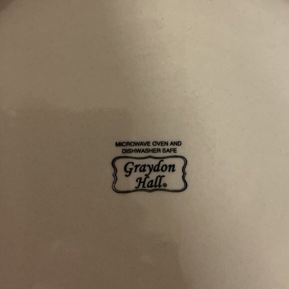 Graydon Hall Red Swirl Dinner Plate Plates 10 1/2 Inch Set Of 2 Replacement - Picture 2 of 3